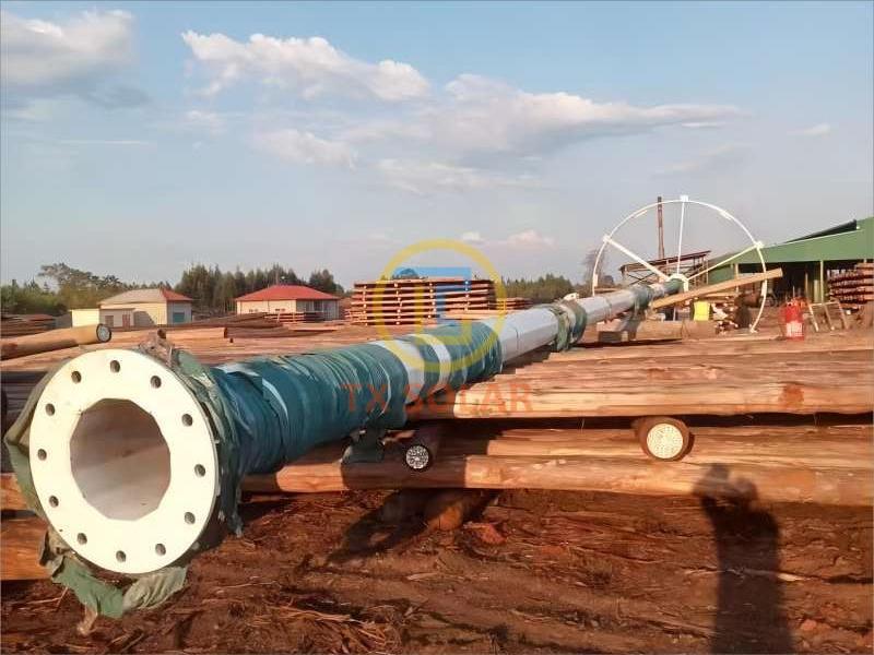 Transportation and installation of high mast lights