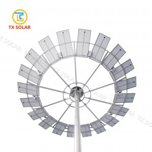 High Mast with Raising Lowering System and Solar Panel