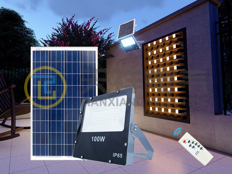 How powerful is a 100W solar floodlight?