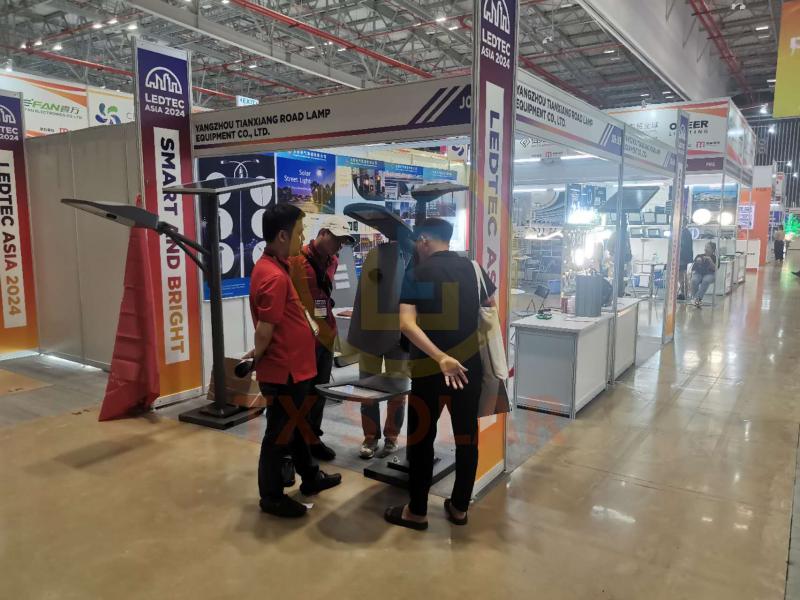 Tianxiang brought highway solar smart pole to LEDTEC ASIA