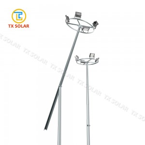 8m-15m Hot Dip Galvanized Mid Hinged Light Pole