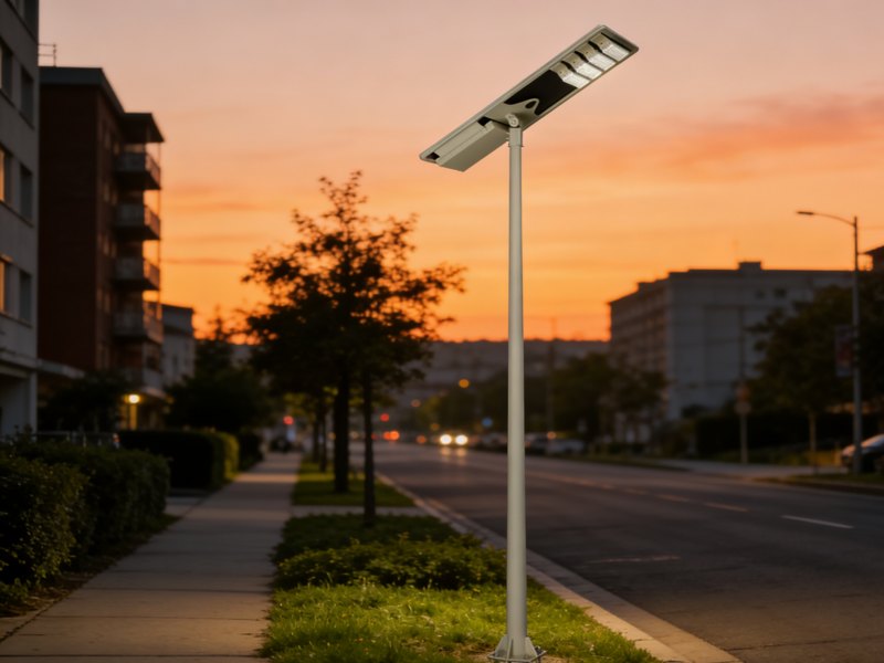 Solar operated streetlights