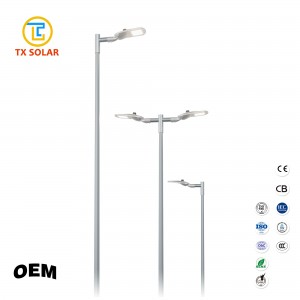 Hot Galvanized 5m-12m Steel Straight Lighting Pole