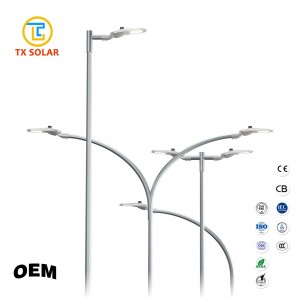 Hot Dip Galvanized Outdoor LED Street Light Pole