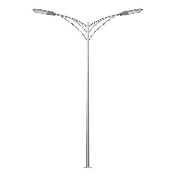 8M Galvanized Octagonal Street Light Poles
